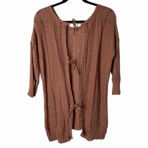 Anthropologie tie back sweater  knitted & knotted